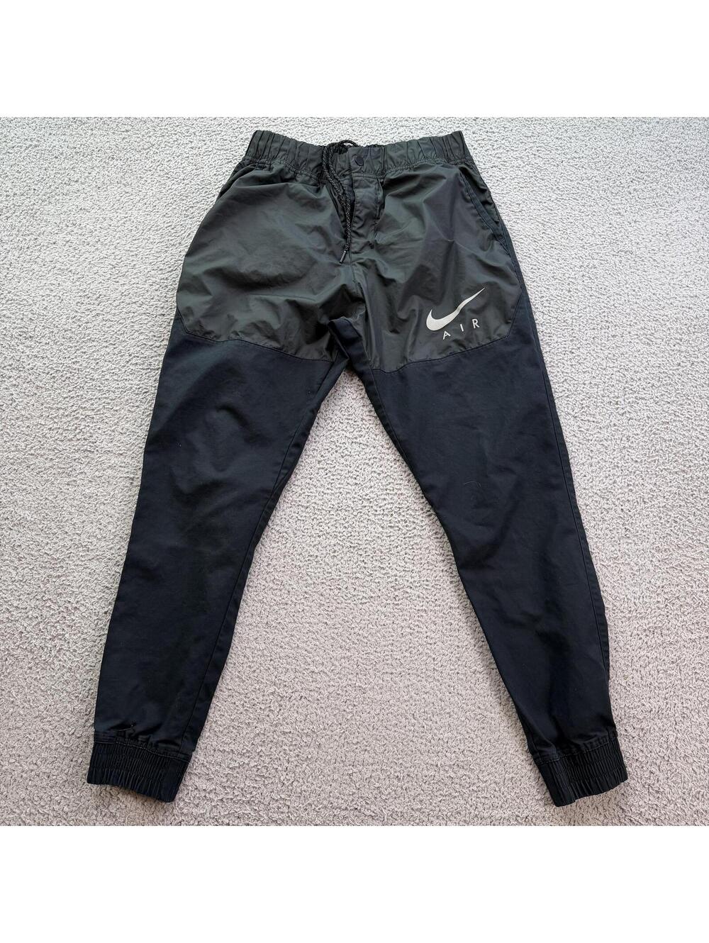 Nike Air Jogger‎ Pants Mens Medium Black Nylon Athletic Sweatpants Swoosh Logo